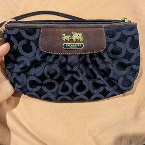 Coach Plum Signature Wristlet